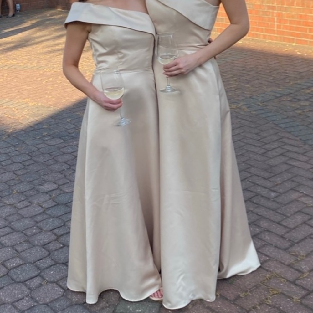 Dear Cleo gold one shoulder gown